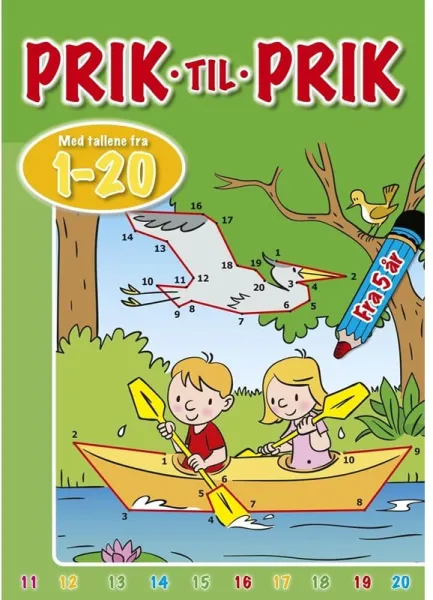 Prik til prik med tallene fra 1-20 (Kano) - Hobby - booklet
